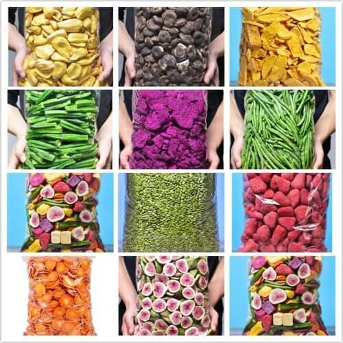 250/500g Freeze Dried Fruits vegetables Snacks Chunks - Non-GMO 100% Natural and Organically Processes Bake Material Decorate