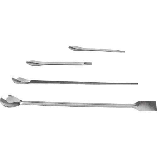 30/26/14/12cm Stainless Steel Lab Micro Spatula Medicine Spoon Pill Holder Shovel Pharmacy