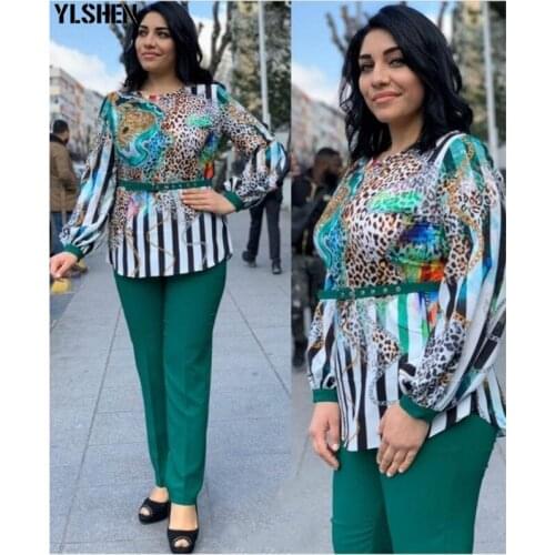Two 2 Piece Set African Clothes Africa 2021 Dashiki Fashion Print Dresses Suit Bazin Top Pants Elastic Party Plus Size Clothing