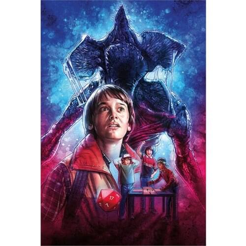 Diamond Painting Movie Stranger Things Poster Diamond embroidery diamond mosaic full round picture of rhinestones