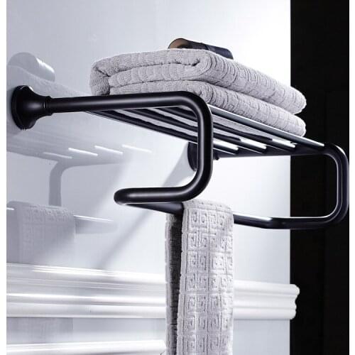 Black Bronze bath towel rack black antique towel rack European style antique brass bathroom hardware pendant