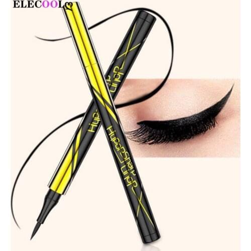 ELECOOL Women Self-adhesive Black Liquid Eyeline Quick-dry Long-lasting Waterproof Makeup Eye Liner Cosmetics Beauty Tools