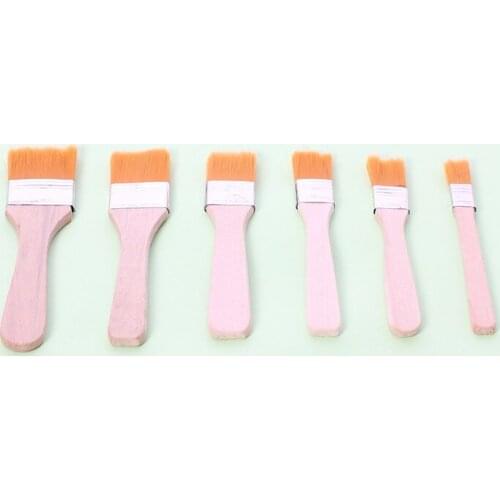 Hot Sale 12 Sets / Set Of Wooden Wool Barbecue Brush Refined Barbecue Cookware Barbecue Supplies Artist Brush Oil Painting Brush