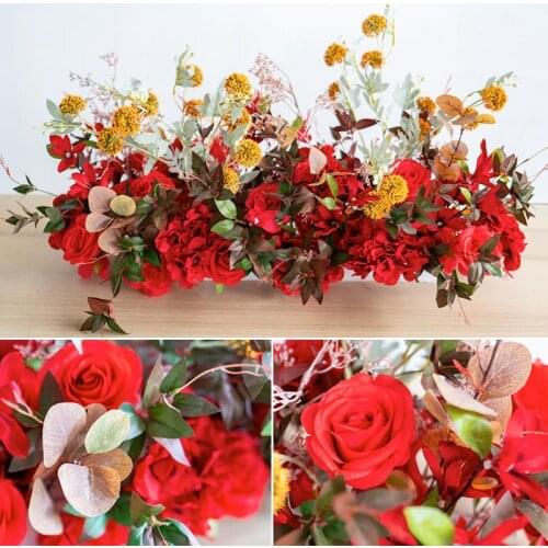 The new high wedding silk flower simulation flower layout wedding decoration props stage road flower field flower