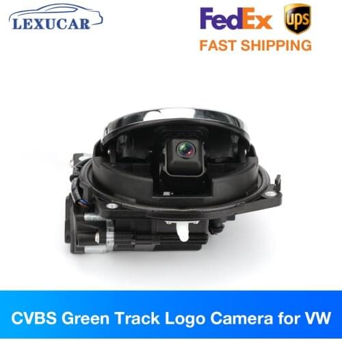 CVBS Green Track Logo Camera for VW Badge Emblem Flipping Rear View Camera For VW Passat B6 B7 B8 CC GOLF 6 7 POLO Beetle