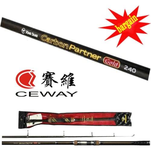 Carbon Fiber Surfcasting Rod Folding Foldable Fishing Rods CARBON PARTNER CTP GOLD Fish Supplies Telescopic Pole FREE SHIPPING