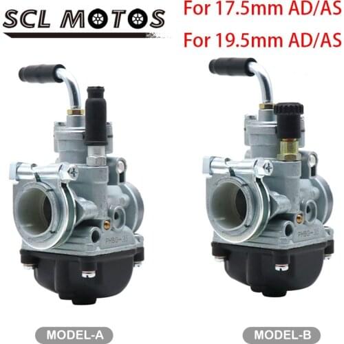 SCL MOTOS Dellorto PHBG 17.5mm/19.5mm AS/AD Carburetor 4 Stroke 50cc-80cc Engine 4T Dellorto PHBG Carburetor For Scooter Moped