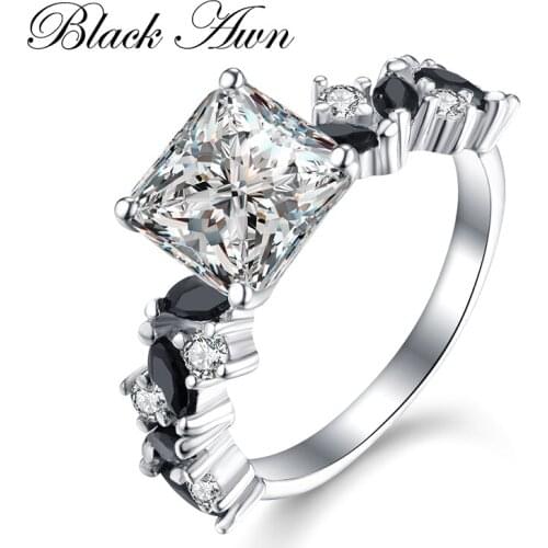 [SODROV] Nature Inspired Neo-Gothic 925 Sterling Silver Jewelry Vintage Wedding Rings for Women Femme Bijoux Bague C350