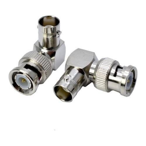 5pcs Q9 BNC Male To BNC Female Plug 90 Degree Right Angle RF Coaxial Adapter Connector
