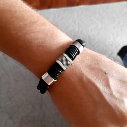 Leather Titanium Steel Braided Buckle Bangle Bracelet Men Tai Chi Bracelet Vintage Bangle Bracelets for Men Jewelry Gift