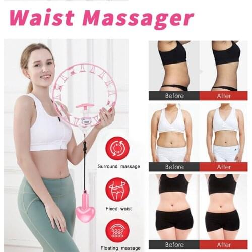 Body Massage Smart Auto-Spinning Hoop Weight Exercise Stress Release Detachable Portable Waist Fitness Sports Health Care Tools