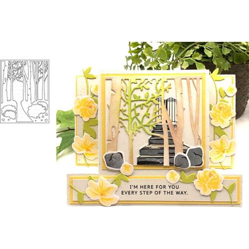 Branches Background Forest Tree Greeting Card Metal Cutting Dies Stamp DIY Scrapbooking Craft Embossing Stencil Make Albums