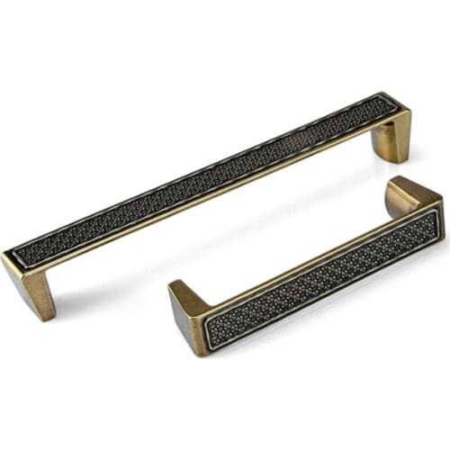 HJY Antique Handles Cupboard Pulls Knurled Surface Wardrobe Door Handles Retro Kitchen Cabinet Door Furniture Pull Hardware Z046