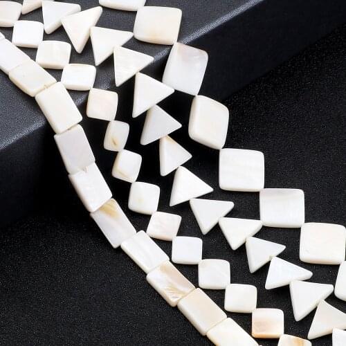 Natural Freshwater Pearl Shell Beads Rectangle/Square/Triangle Loose Beads For Diy Bracelet Necklace Earring Jewelry Accessories