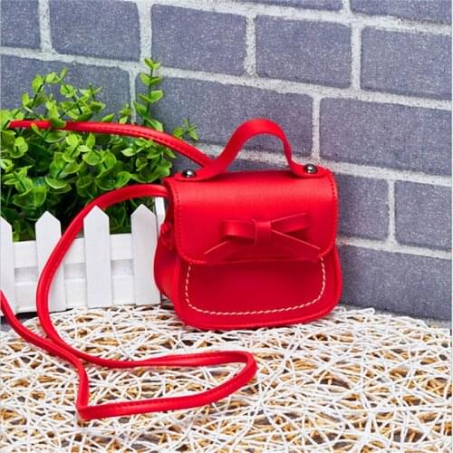2021 Brand New Toddler Baby Messenger Bags Children Kids Girls Princess Shoulder Bag Handbag Solid Bowknot Princess Coin Purses