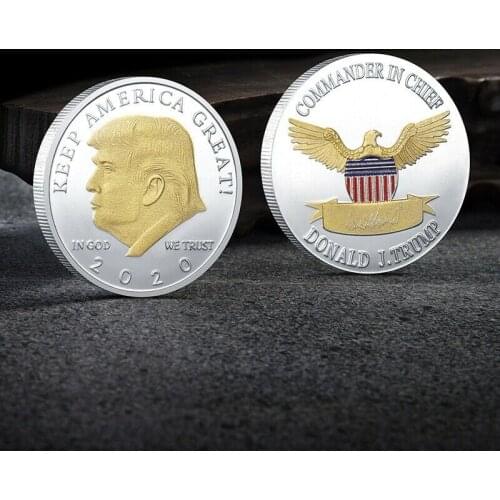 US President Donald Trump 2020 KEEP AMERICA GREAT Silver & Gold Plated Eagle Coin