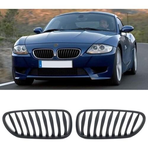 1 Pair Gloss Black M Color Car Front Kidney Grille Racing Grill For BMW E85 E86 Z4 2003-2008 Convertible Coupe Auto Accessories