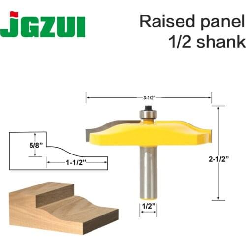 1pc 1/2" 12mm Shank Raised Panel Router Bit - Ogee Door - Large Diameter Woodworking cutter Tenon Cutter for Woodworking Tools