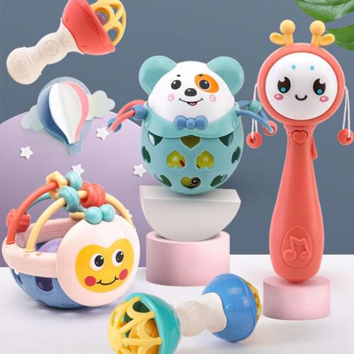 Cartoon Animal Baby Shaker Toys Rattle Educational Development Kids Sensory Teether Rattle Toys For Newborn Babies 0 12 Months