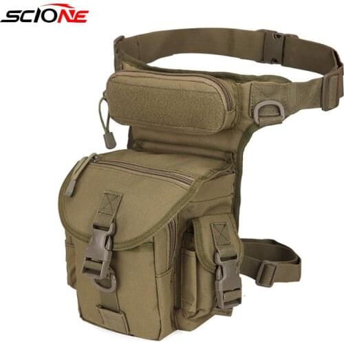 Tactical Waist Bag Drop Leg Bags Tool Fanny Camping Hiking Trekking Military Shoulder Saddle Nylon Multi-function Pack XA128G
