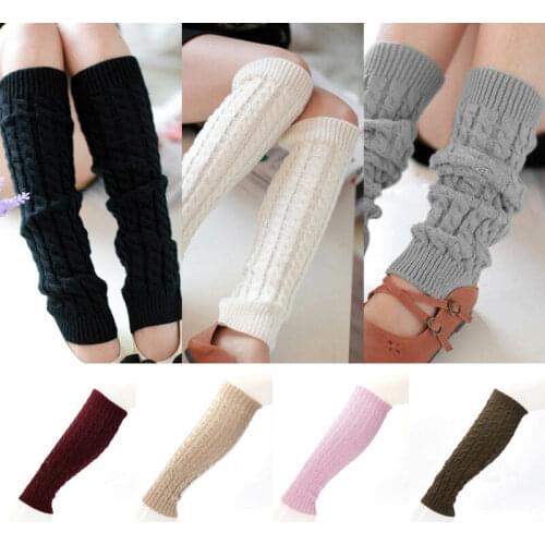 Hot Leg Warmer Women Warm Knee High Winter Knit Crochet trico Beenwarmers Legging Boot winter wool Slouch leg warmers for girls