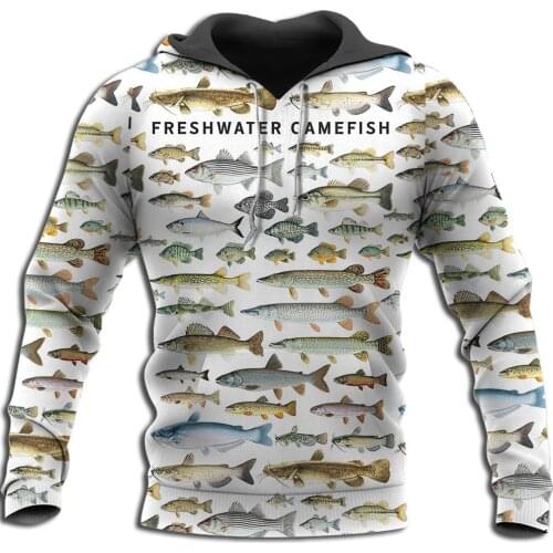 Freshwater Gamefish 3D All Over Printed Hoodie For Men/Women Harajuku Fashion Hooded Sweatshirt Casual Jacket Pullover KJ020