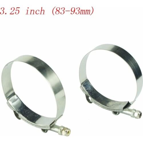 Universal 3.25" Inch Silicone Turbo Hose Coupler T Bolt Super Clamp Kit / Exhaust Pipes Turbo Downpipe Exhaust Clamp