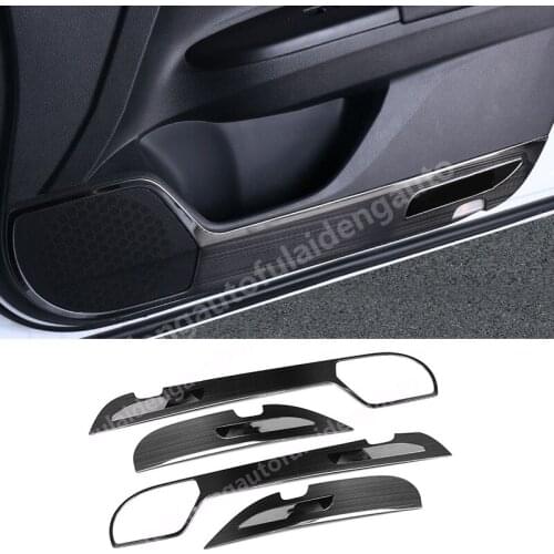 4pcs For Honda Accord 2014-2017 Silver/Black titanium Side Door Anti Kick Pad Protective cover trim Car Accessories