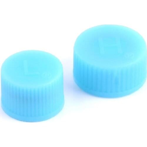 1 Pair Service Port Valve Dust Caps Car Air Conditioner Refrigerant Dust Cap Valve Core Caps High Low Side Port Cap Replacement
