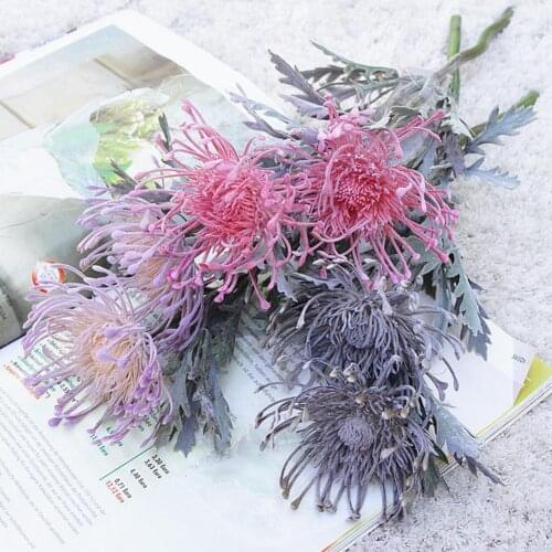 1Pc Simulation Flower Vivid 2 Heads Portable Home Decor Artificial Pincushion for Party