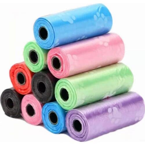 10 Rolls Dog Poop Bag Cute Printing Cat Puppy Waste Pick Up Bags Outdoor Home Clean Disposable Refill Garbage Bag Pet Supply