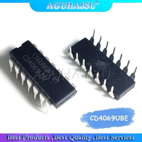 10pcs/lot CD4069UBE DIP-14 CD4069U CD4069 CD4069L CD4069BE IC