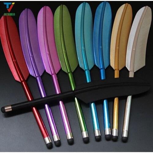 2000pcs/lot Wholesale - Feather Capacitive Screen Stylus for Iphone 8 7 6 5s New ipad Samsung Galaxy wholesale cheap