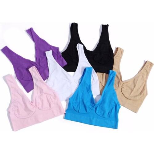 3Pcs/Set Sexy Single Layer Sport Bras Women Sexy Yoga Shirt Padded Sports Bra Push Up Wireless Tank Tops Shapewear Free Shipping