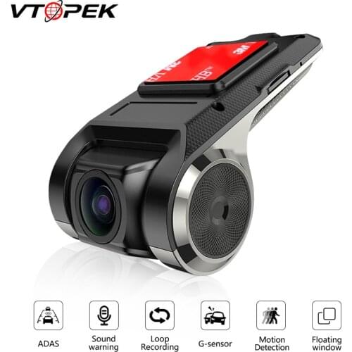 Vtopek ADAS Usb Car DVR Dash Camera Loop Recording For Auto Android Multimedia Player Hidden Type Motion Detection with SD Card