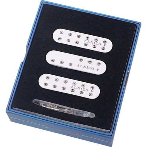 White Strat-Sized neck middle bridge Humbucker Guitar Pickup