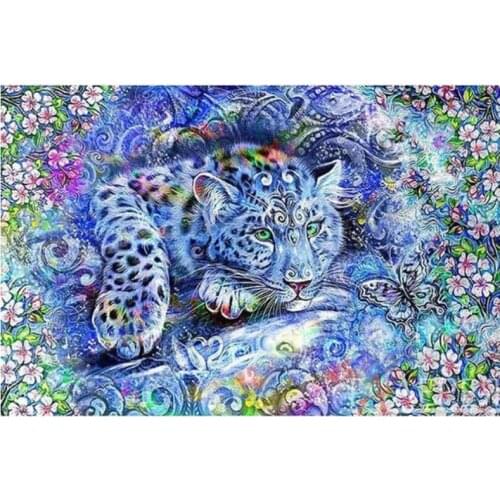 Diy butterfly diamond art painting leopard full mosaic embroidery picture puzzle stones stickers home decor needlework craft diy