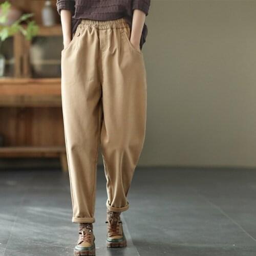 Fairynatural Women's Trousers Harem Pants