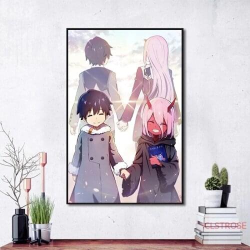 Anime Darling In The Franxx Canvas Painting Posters and Prints Cuadros Wall Art Picture for Living Room Home Decoration Unframed
