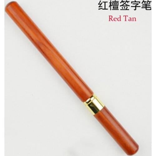 Chinese Solid Wood + Brass Gel Pen 0.5mm Tip Wooden Signature Pen for Business & School Supplies as Luxury Gift