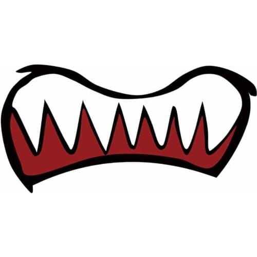 Creative Fine Decal Scared Mouth Motorcycle Car Stickers Vinyl Waterproof Material Bumper Decoration Anime Decals Kk13*7cm