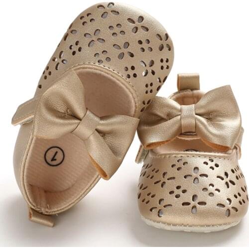 Newborn Baby Toddler Girl Crib Shoes Pram Soft Sole Prewalker Anti-slip Sneakers Summer Soft Crib Sole Sandal Bowknot Sandals