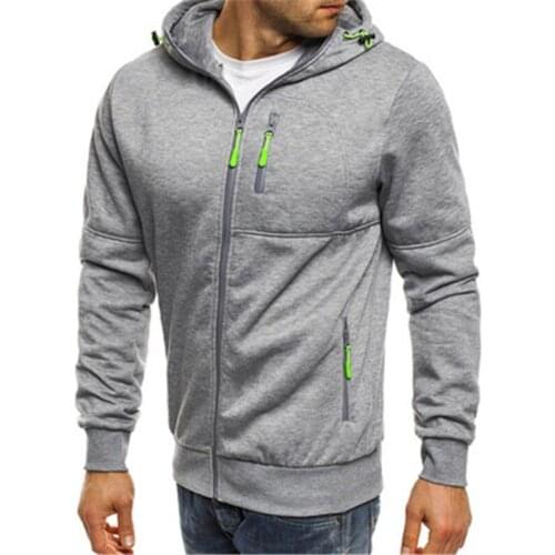 Spring Autumn Mens New Jackets Hooded Coats Casual Zipper Sweatshirts Male Tracksuit Fashion Street Clothing Outerwear