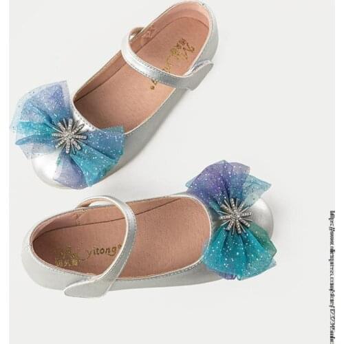 Disney girls sandals summer new childrens princess fashion shoes soft bottom colol lace sandals frozen elsa shoes