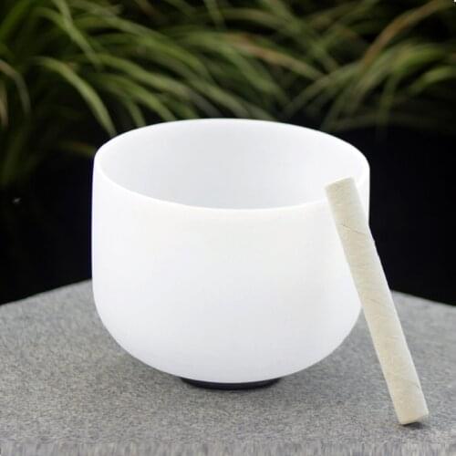 6 inch Musical Note Frosted Quartz Singing Bowls