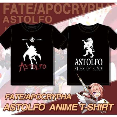 MGFHOME Anime JK Fate Apocrypha Anime Game Cosplay Shirt Black Of Rider Astolfo Related T-Shirt Casual Tops Tee Women Men tshirt