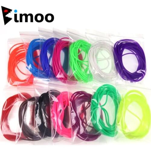 Bimoo 4m/pack 2mm Soft Elastic Thin Film Silicone Tube for Nymph Worm Skin Fishing Rig Sleeve Sabiki Making Fly Tying Material