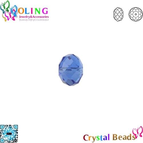 New 2019 AAA 10MM Glass Crystal beads blue Faceted Flat round 70/210/350/700pcs/lot Bracelet earrings choker jewelry making