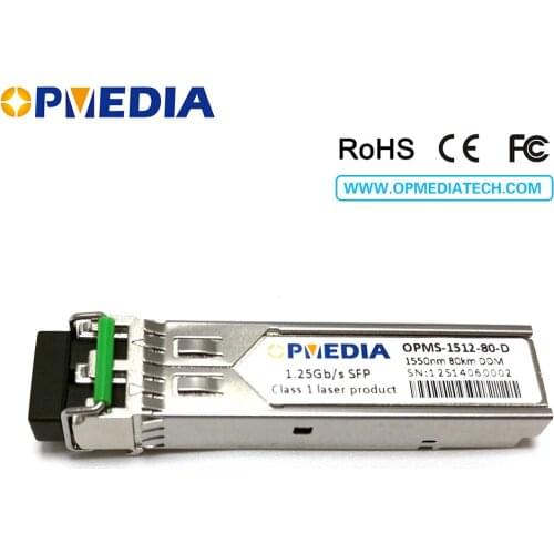 GREAT PRICE! HP Compatible 1000BASE-ZX SFP transceiver,1.25G 1550nm 80km SFP optical module with dual LC and DDM function