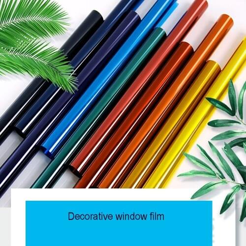 HOHOFILM 9Colors 50cmx400cm Window Film Glass Foil Sticker House Office Decorative Decor Window Tint Christmas Gift Sticker